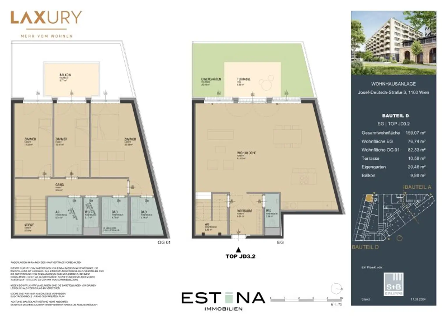 Maisonette mit eigenem Garten im Stadtquartier