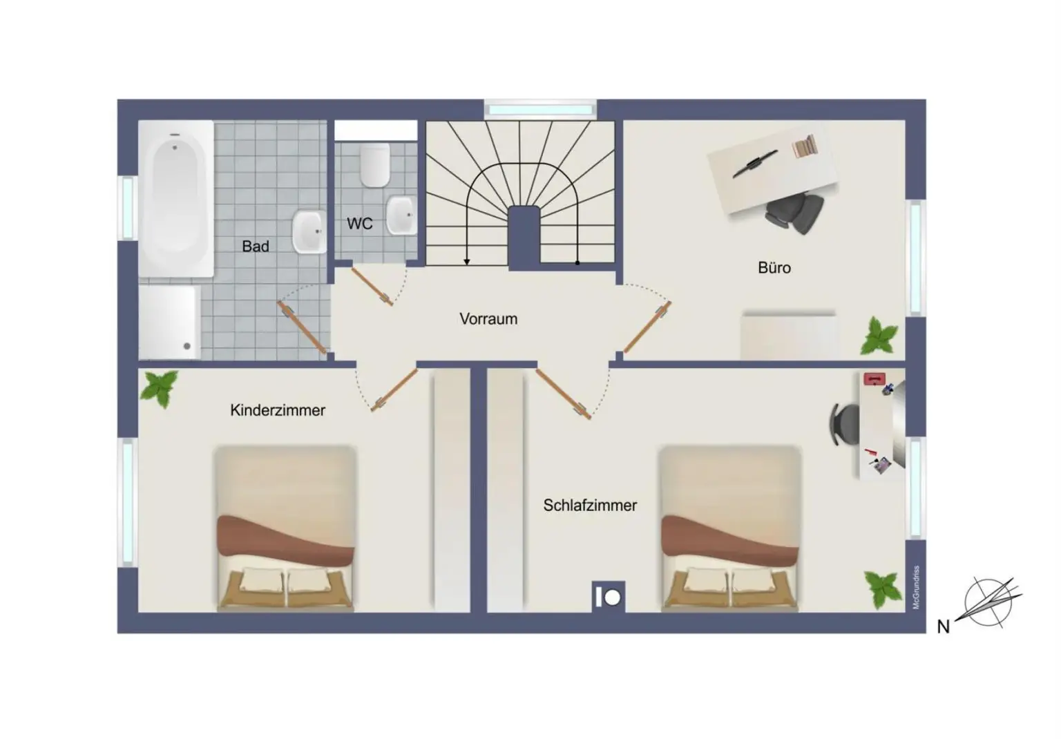 schematischer Grundriss OG