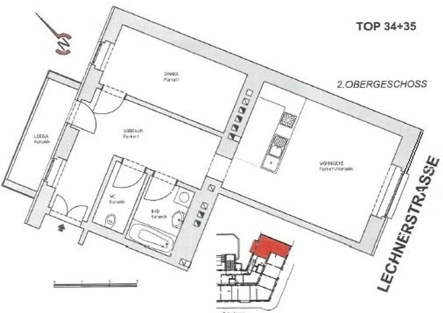 Einziehen & genießen - 2-Zimmer-Wohnung inkl. Loggia in den Innenhof!