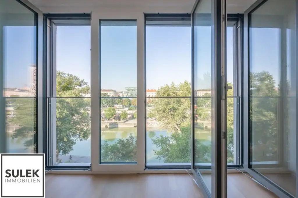 helle moderne 3 Zimmerwohnung mit traumhaften Blick über den Donaukanal