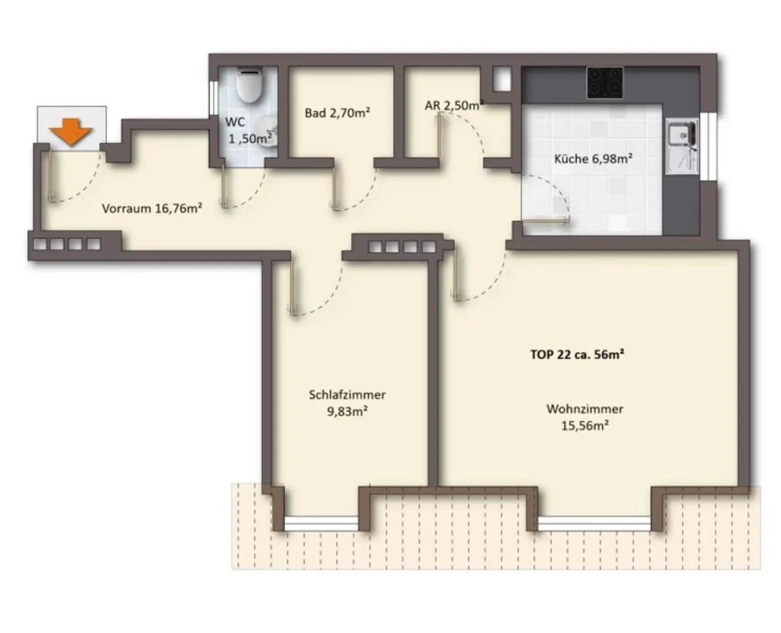 Elegantes City-Appartement in Grünruhelage!