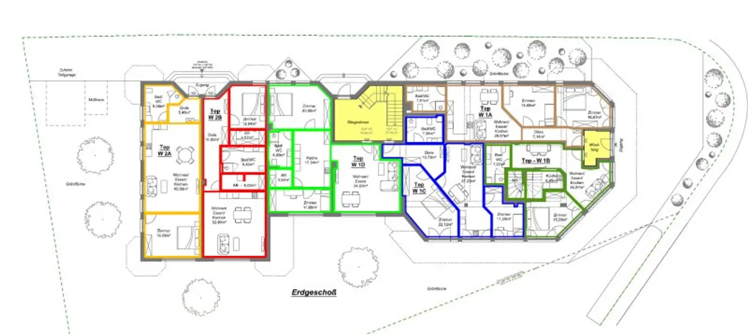 Immobilienpaket: Ausbaubare Erdgeschossfläche (6 WH) und weitere 3 WH in Wohnanlage in Wattens