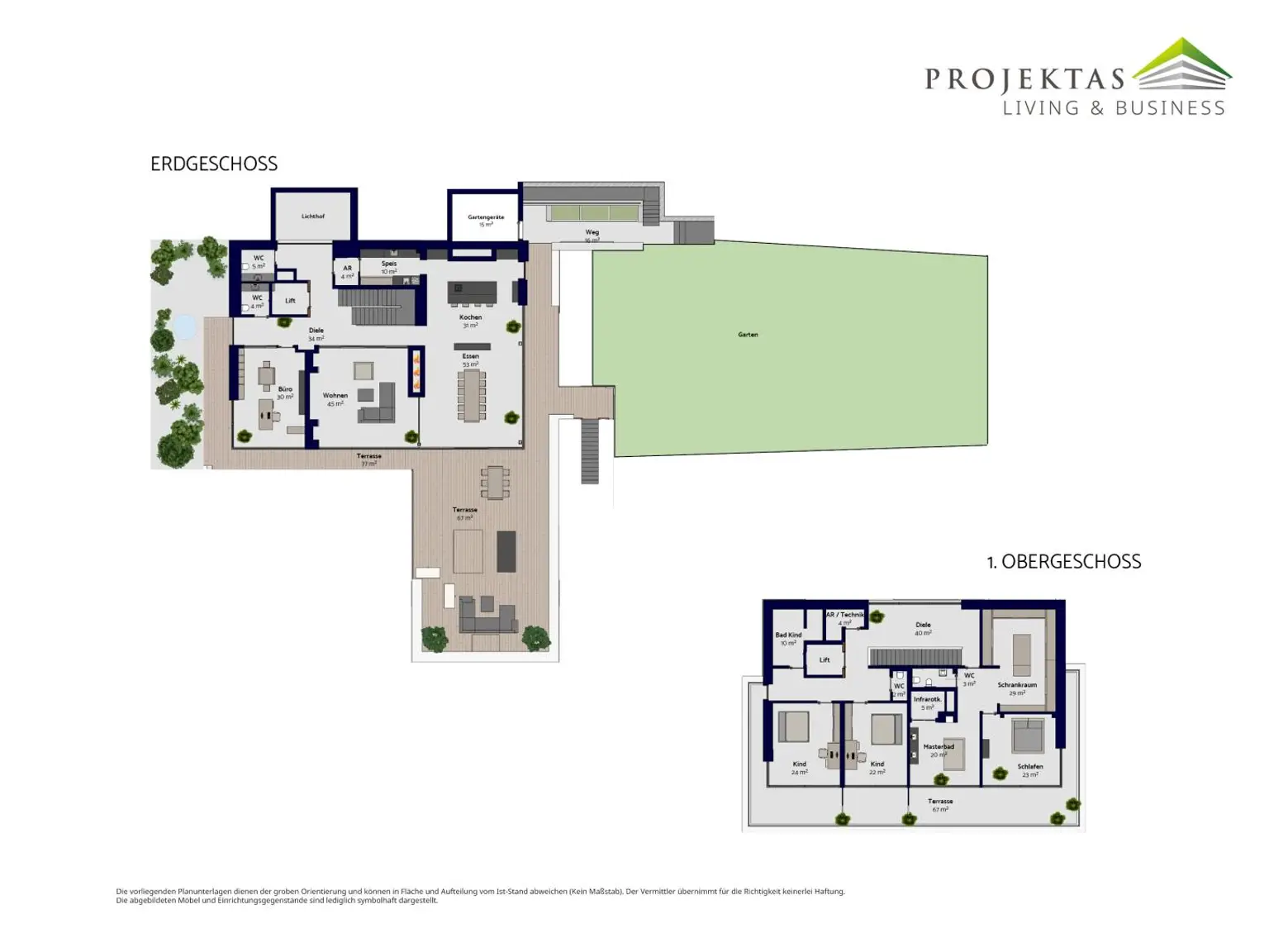 Planskizze EG & 1. OG