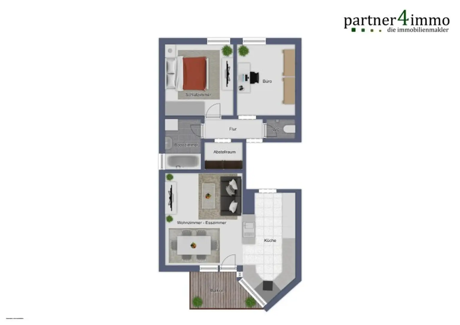 Sehr schöne 3 Zi Wohnung in ruhiger Lage