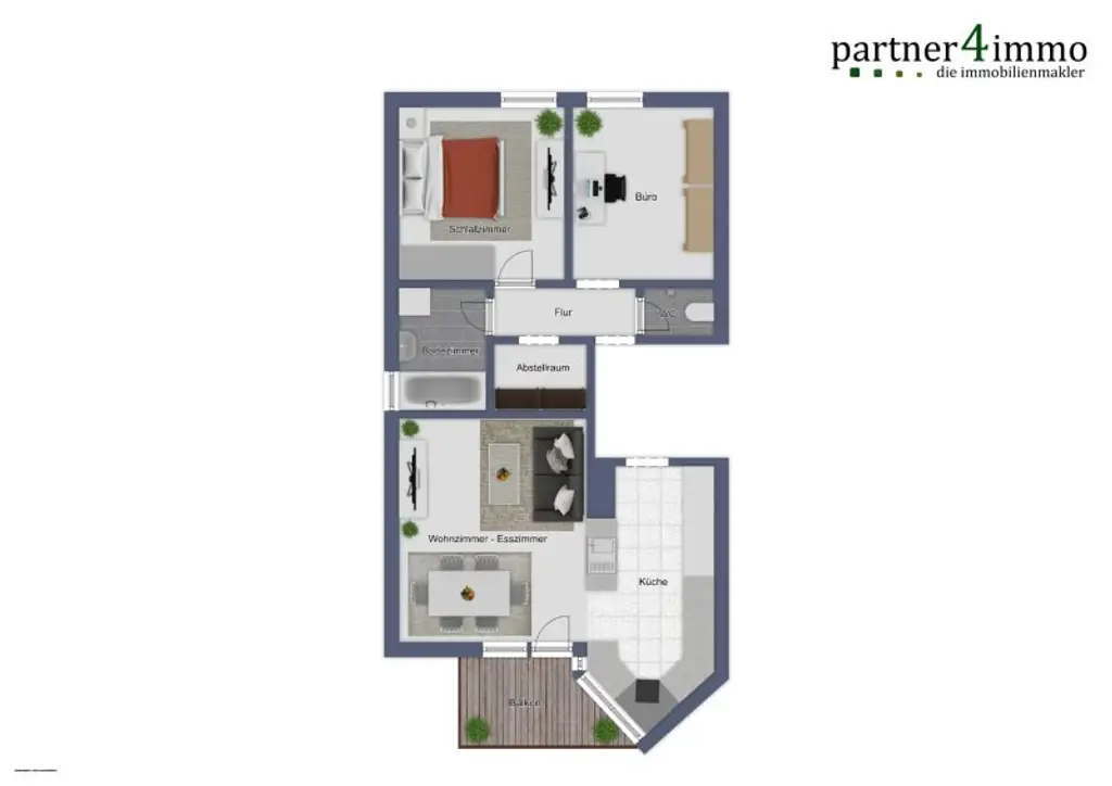 Sehr schöne 3 Zi Wohnung in ruhiger Lage
