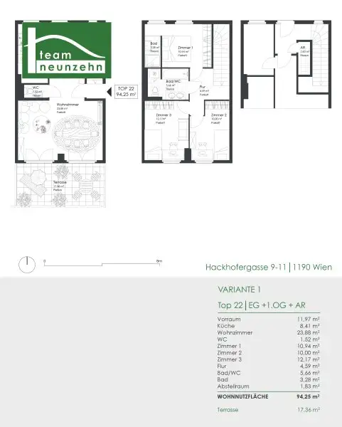 Exklusive Maisonettewohnung in Bestlage – Hackhofergasse 9, 1190 Wien