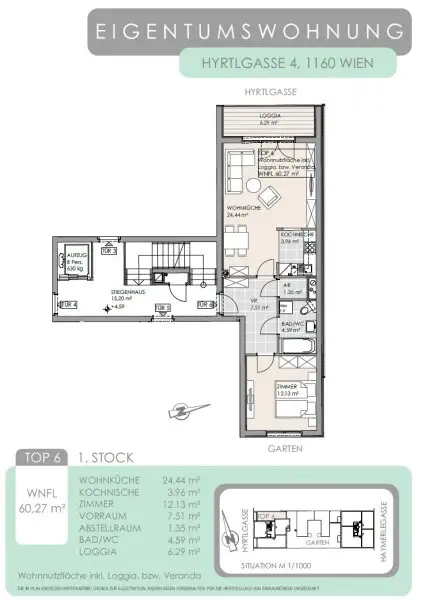 Moderne 2-Zimmer-Neubauwohnung mit Loggia | Ruhelage nahe Schmelz & Lugner City | STP im KP inkl.