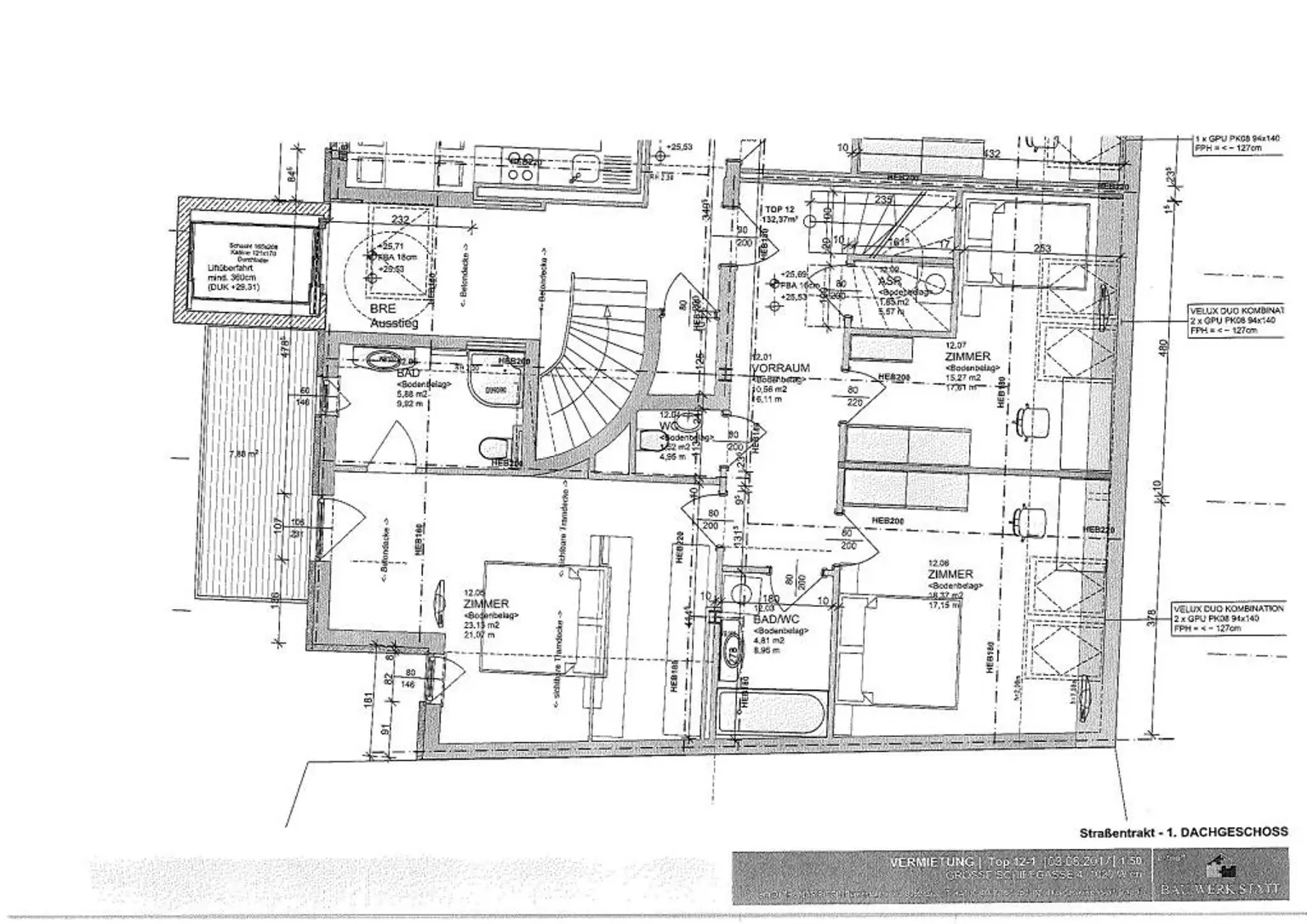 DG-Wohnung mit Traumaustattung 67m² Terrassenfläche - Grenze 1. Bezirk!!!