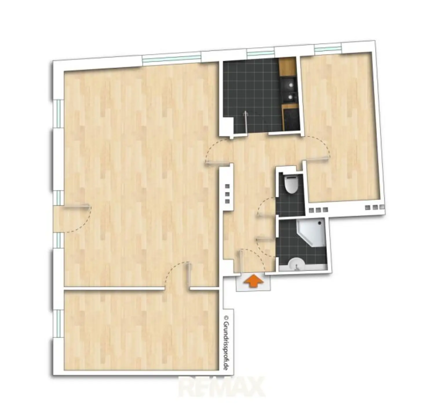 Plan 3 Zimmer (aktuell)