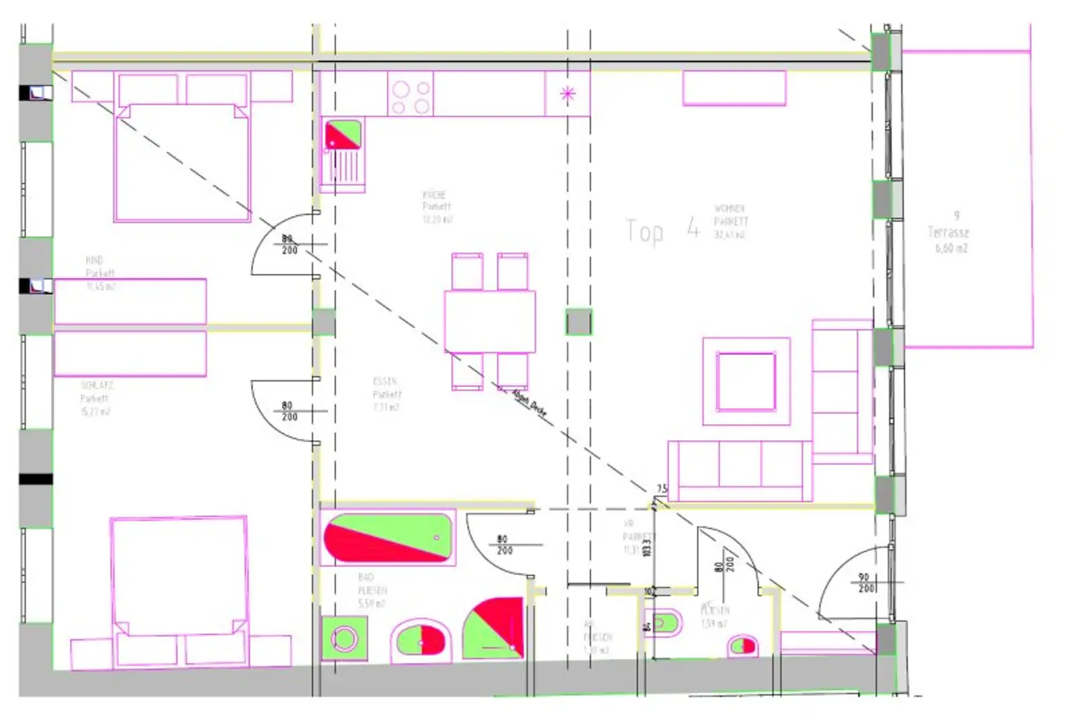 Nähe Landstraße: Moderne 3-Zimmer Wohnung mit Balkon und TG-Parkplatz zu mieten!