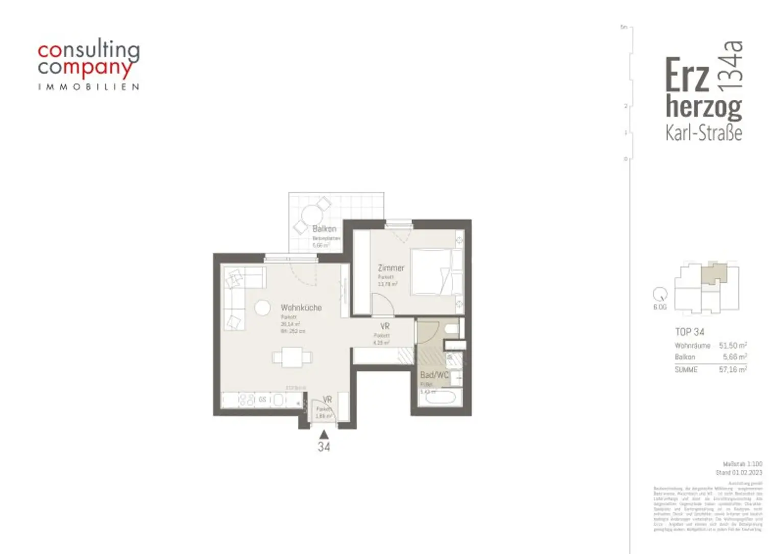 Tolle 2-Zimmer Wohnung mit idealem Grundriss und inkl. südseitigem Balkon in schönem Neubau ab sofort verfügbar