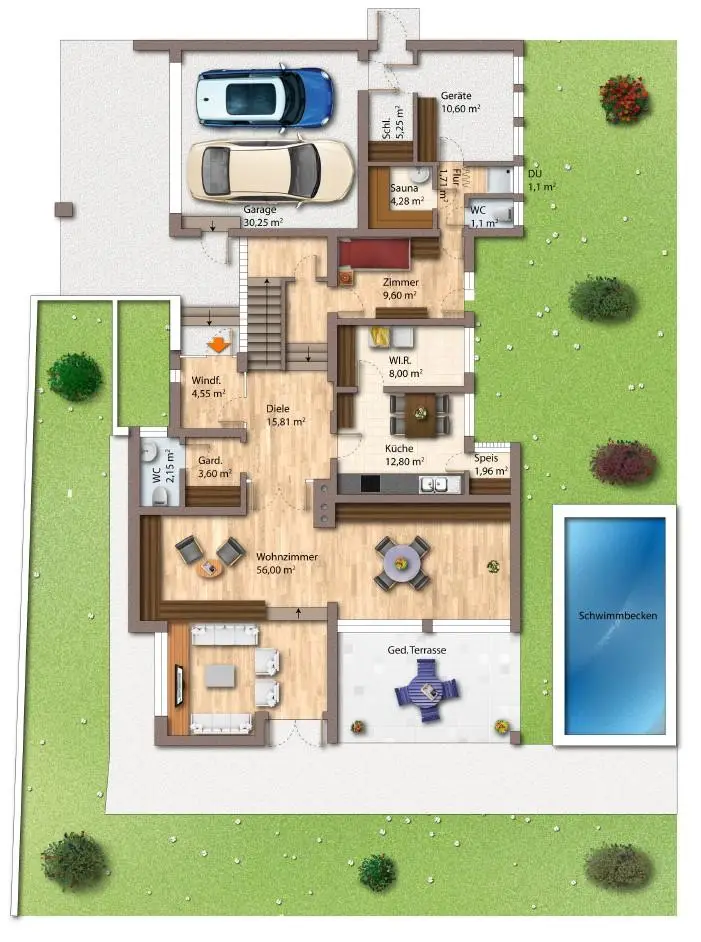 "Einfamilienhaus mit 1110m² Grund mitten im Ort!"