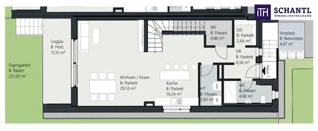 Ankommen. Aufatmen. Im Grünen Zuhause sein. Ein modernes Reihenhaus mit sonnigem Garten & Raum zum Leben.