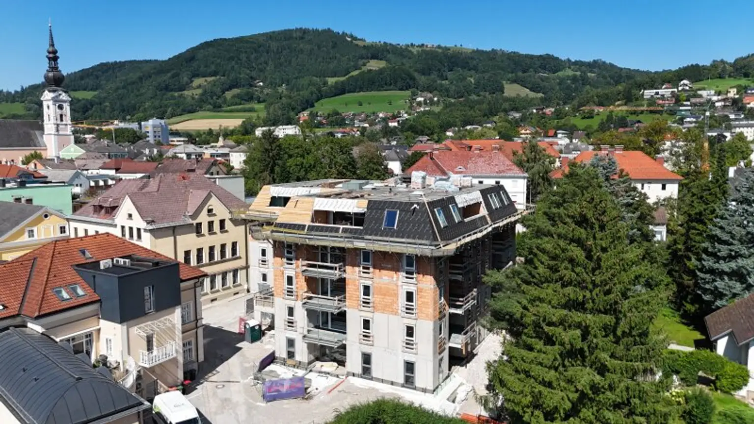 Neubauprojekt "STADTHAUS D2" Kirchdorf - Rohbau fertig
