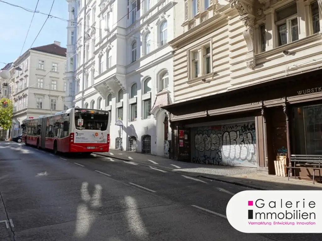 113m² Geschäftslokal/ Atelier mit Galerie an werbewirksamer Lage in Neubau !