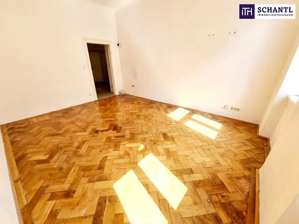 Das Haus trägt Smoking, die Wohnung wartet noch auf ihr Kleid! Renovierungsbedürftige Altbauwohnung mit toller Raumaufteilung + Traumhaft schönes Haus + Perfekte Infrastruktur und Anbindung! Jetzt zugreifen!