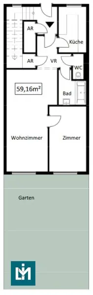 SCHÖNE 2 - ZIMMER GARTENWOHNUNG / NÄHE BAHNHOF NUSSDORF