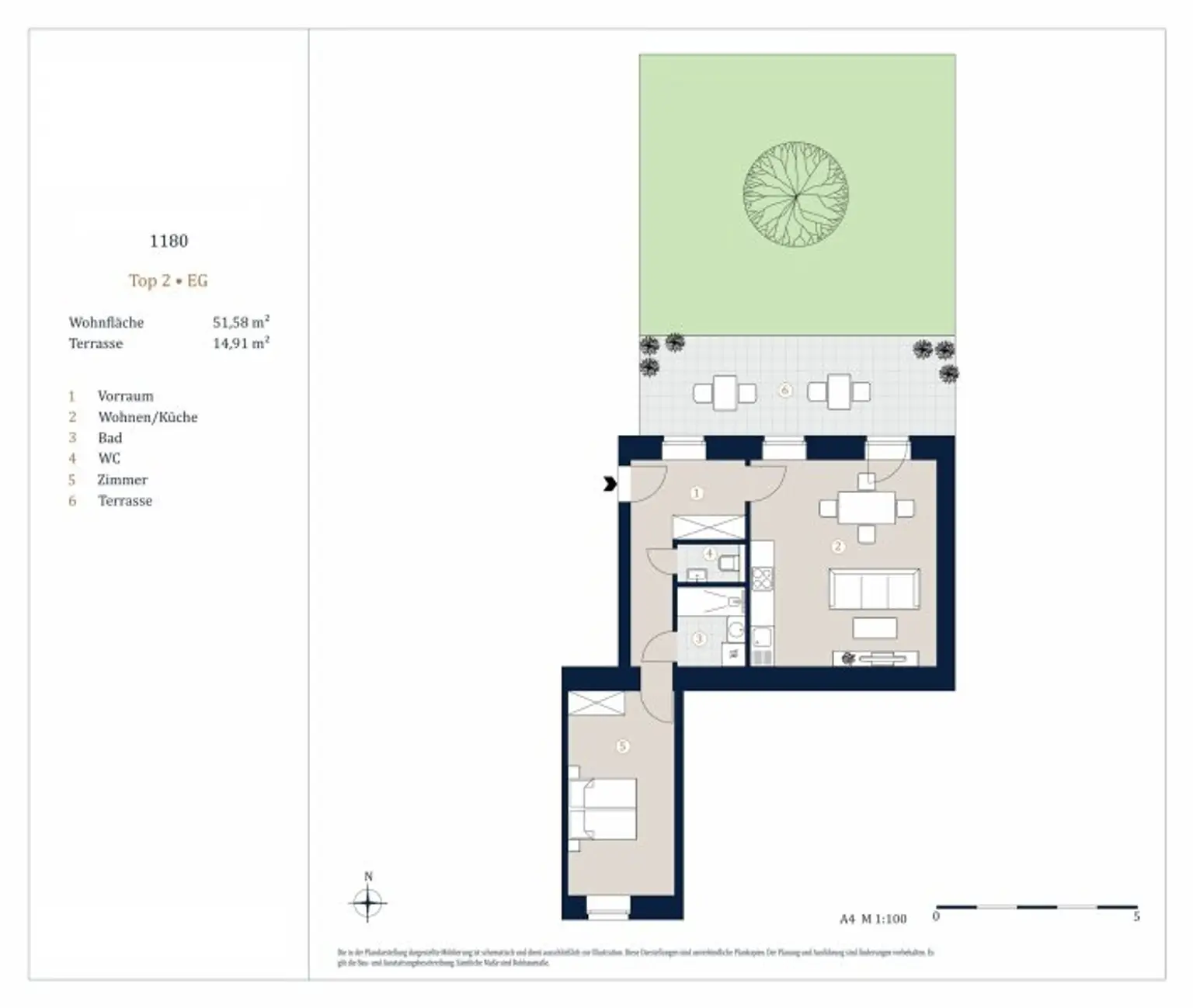 Exklusiver 2-Zimmer Erstbezug mit Terrasse, Nähe Kutschkermarkt
