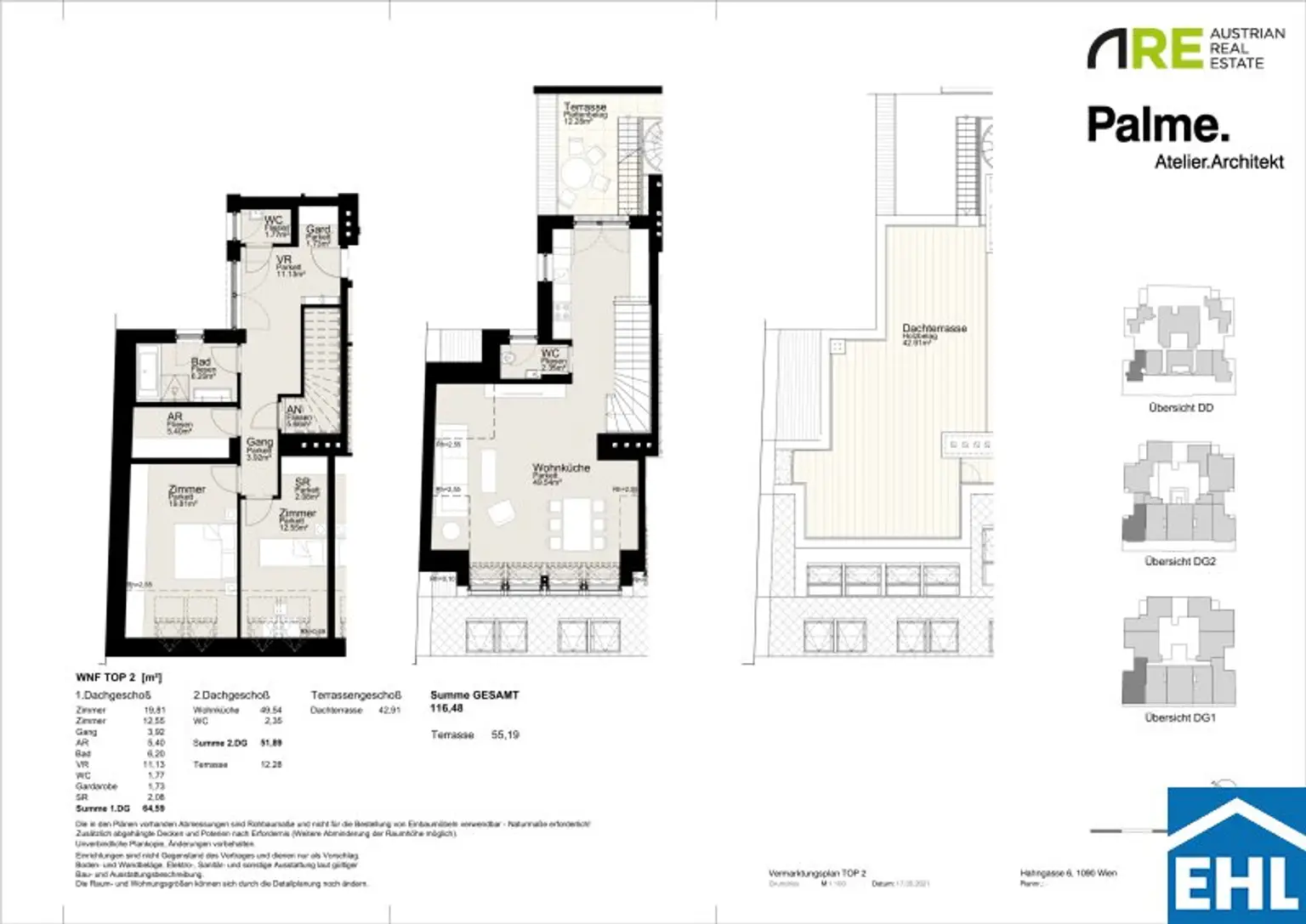 Traumhafte 3-Zimmer-Maisonette im Dachgeschoss mit Dachterrasse im Servitenviertel - U4 Nähe!