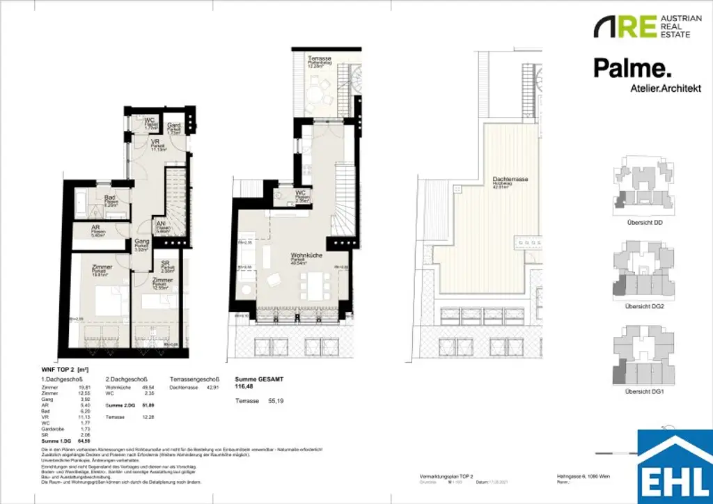 Traumhafte 3-Zimmer-Maisonette im Dachgeschoss mit Dachterrasse im Servitenviertel - U4 Nähe!