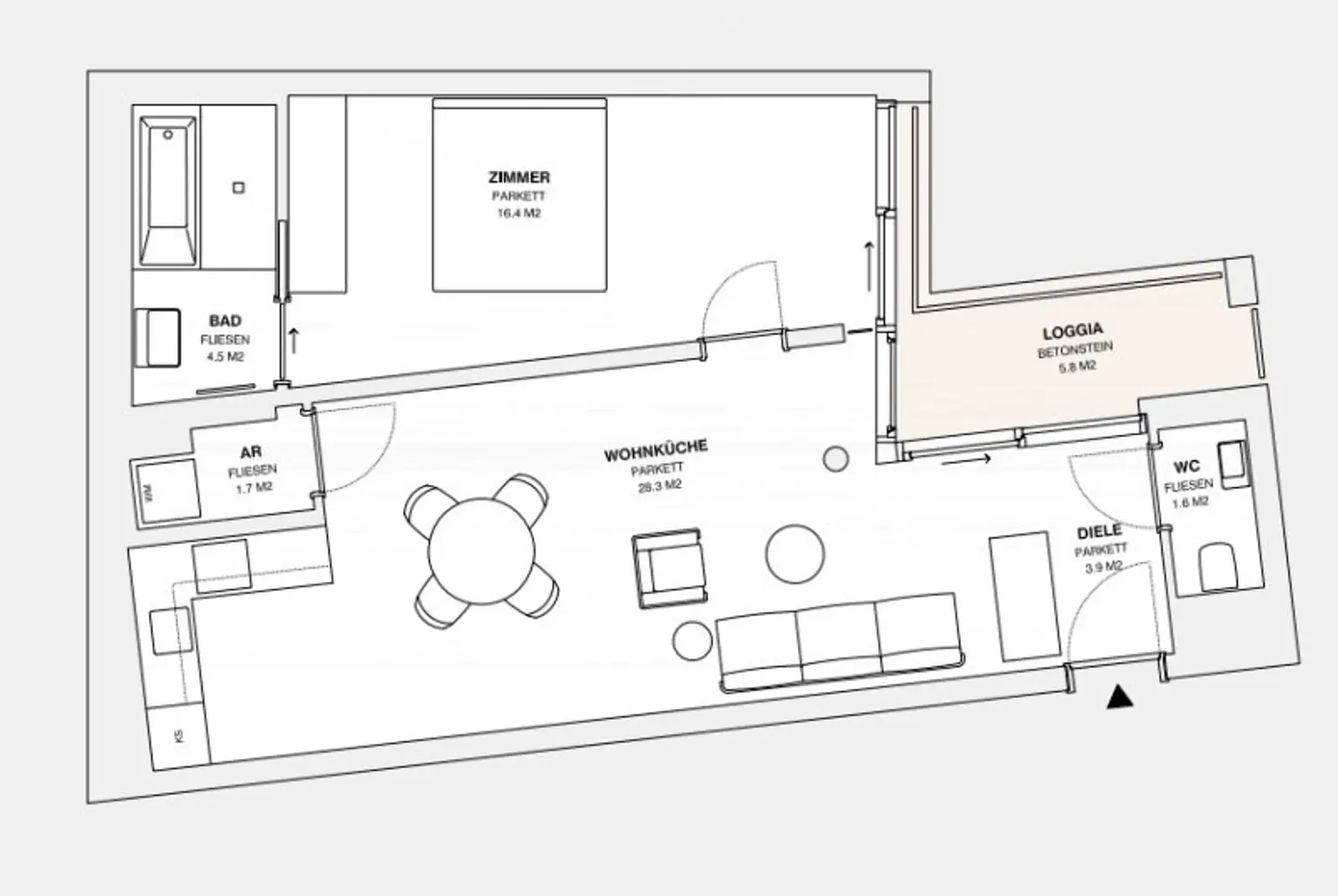 ++MOLLARD 50++  Stylish 2-room-apartment in the Heart of the City