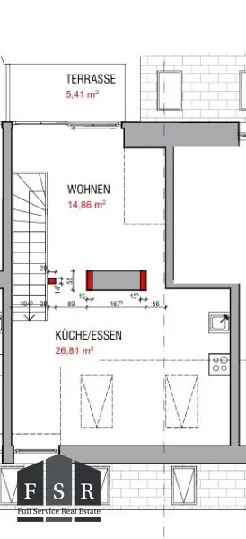3-Zimmer Dachgeschoß-Wohnung mit Terrasse - Allgemeingarten und Ubahnnähe