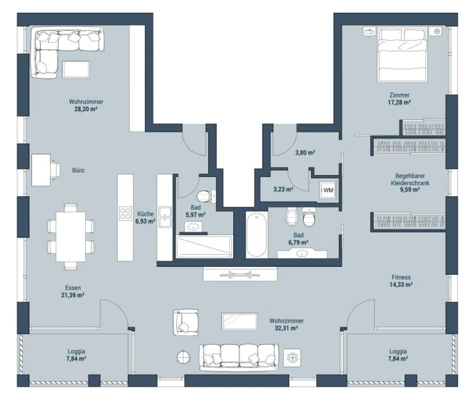 2-Zimmer-Ist-Zustand