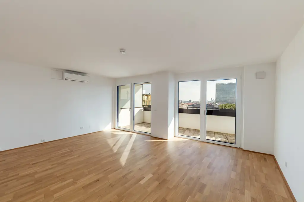 Dachgeschoss-Maisonette mit Garten direkt bei U1 Hauptbahnhof - Neubau Erstbezug + Jahreskarte Öffis