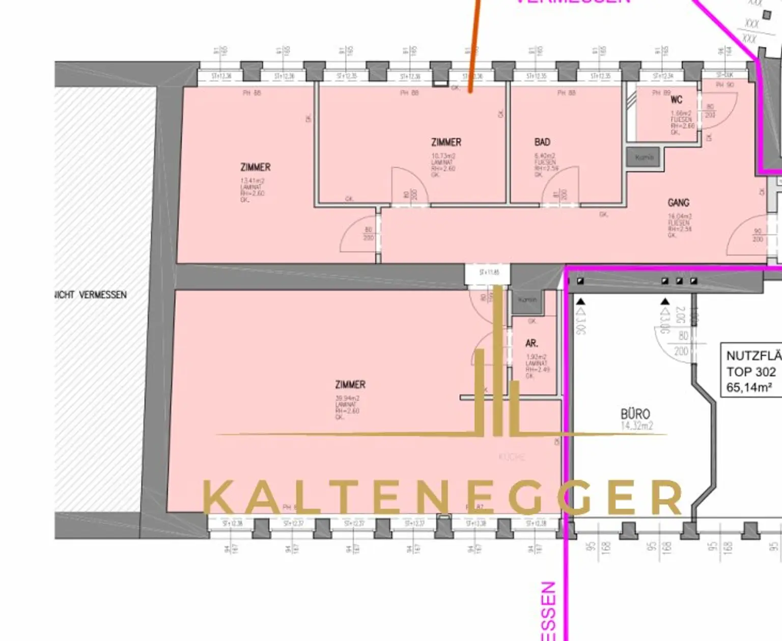 Unbefristet: 3-Zimmerwohnung in der Rainergasse
