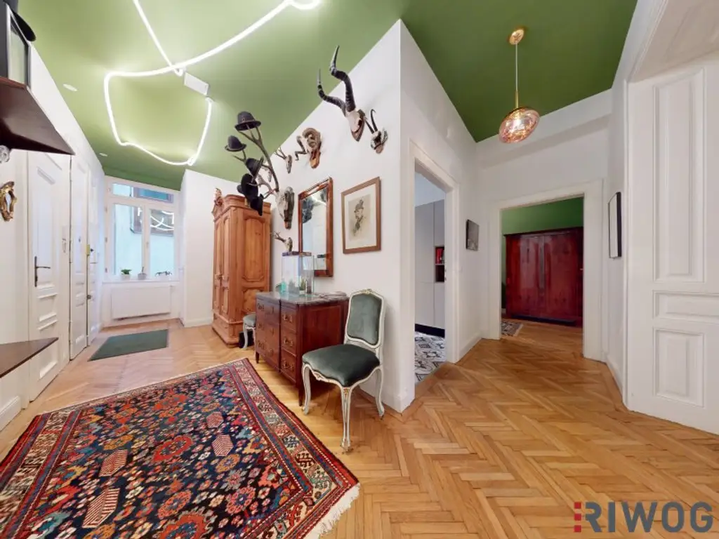 Wohnung mit touristischer Widmung nahe Schloss Schönbrunn | Prunkvolles 3-Zimmer Altbauapartment mit Loggia I 360° Rundgang