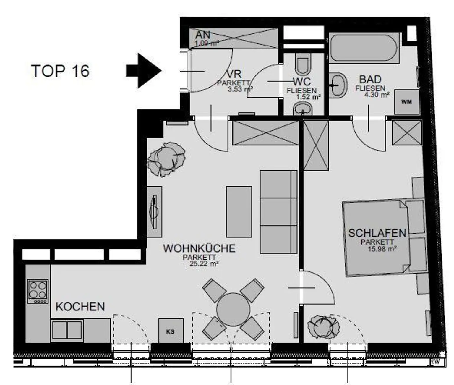 Super-schicke Neubauwohnung mit idealer Aufteilung