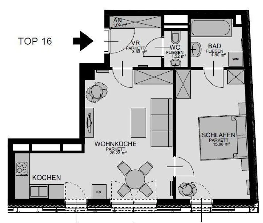 Super-schicke Neubauwohnung mit idealer Aufteilung