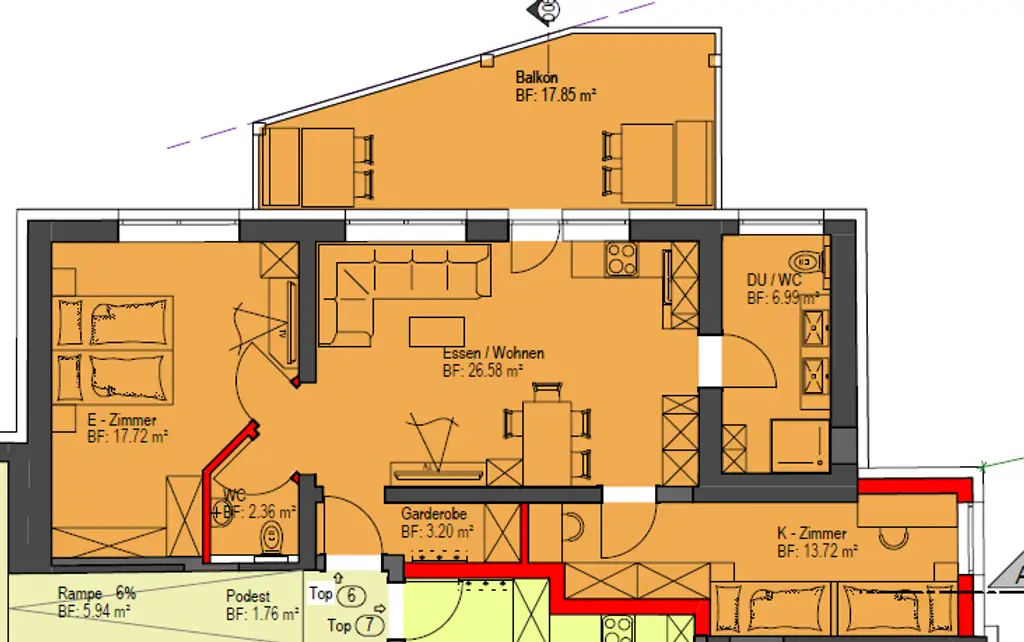 Ihr Wohlfühlort - 3-Zimmerwohnung mit Balkon - Top 06