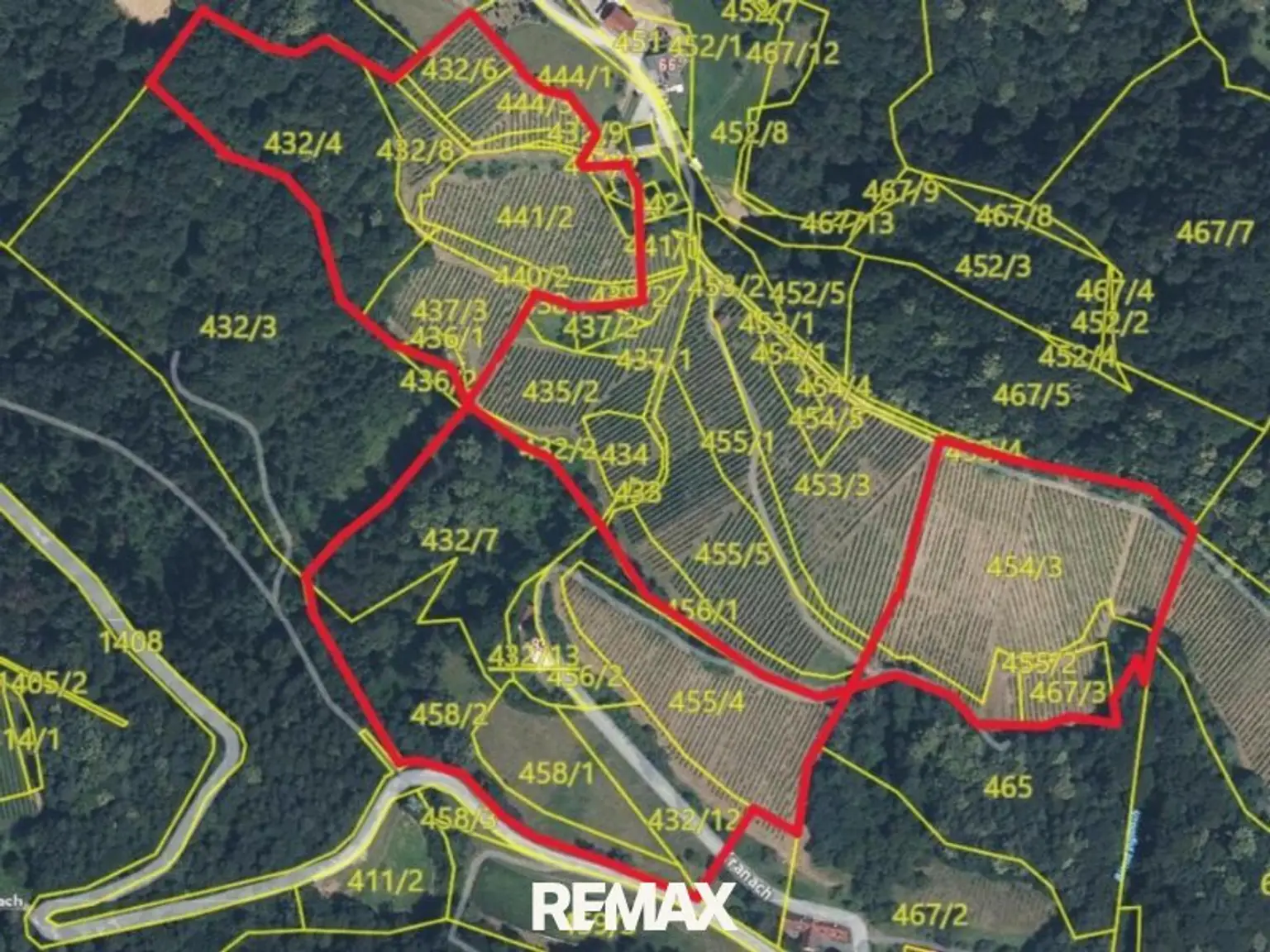 Gis-Gesamtfläche mit ungefähren Grenzverlauf