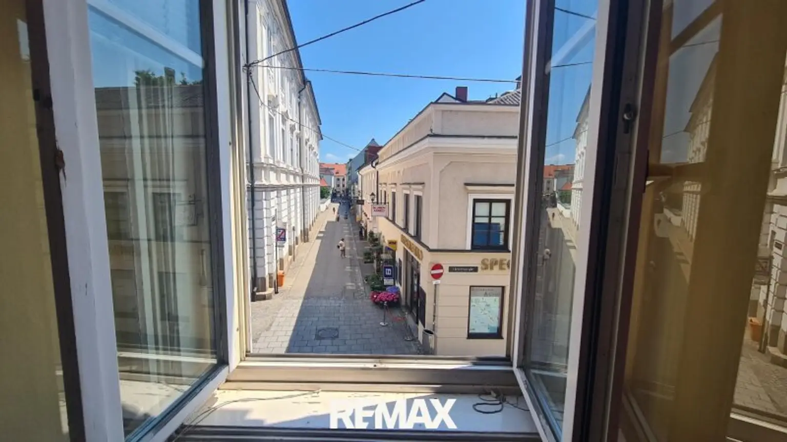 Aussicht von Zimmer 2 in die Bischofstraße