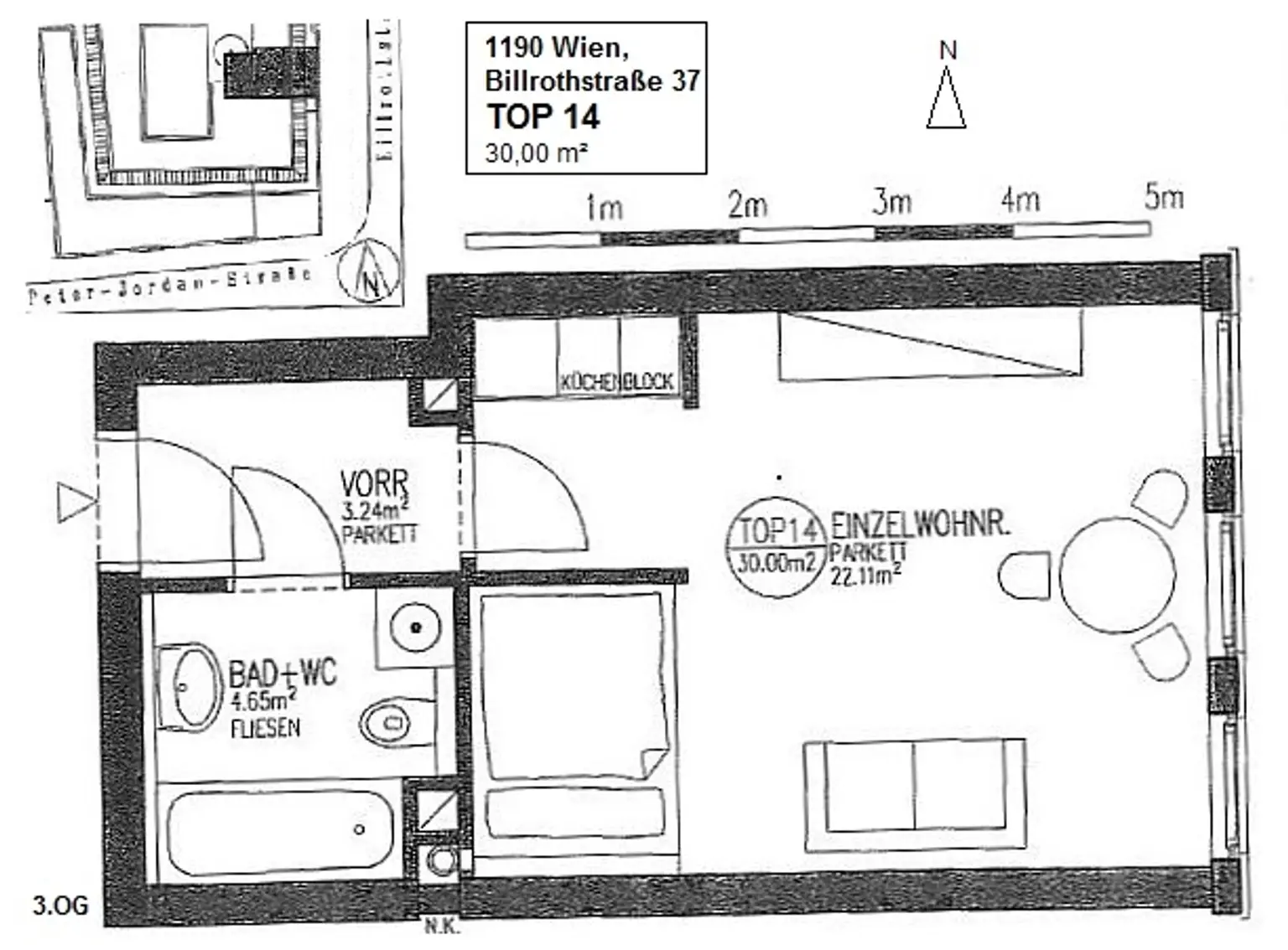 Öffentlich sehr gut angebundene Garconniere im 19ten!