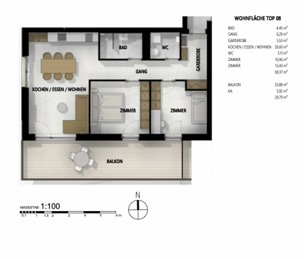 Architektonisch hochwertiger Neubau in Top-Lage von Scharnitz! Top 08