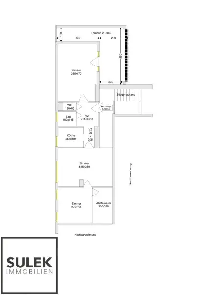 Bastiengasse 15: 3-Zimmer-DG-Wohnung mit separater Küche & gemütlicher, sonniger Terrasse