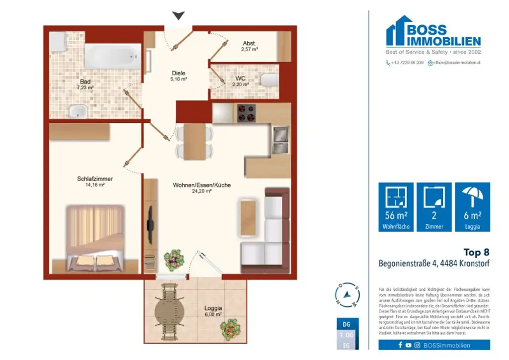 Grundriss Begonienstraße 4, Top 8