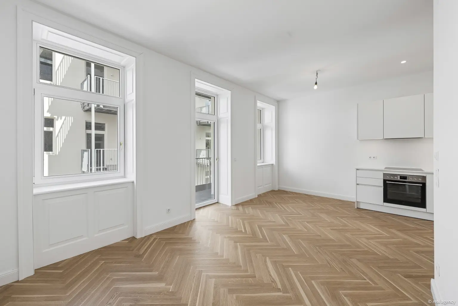Moderne 2-Zimmer-Wohnung mit offener Wohnküche und Balkon