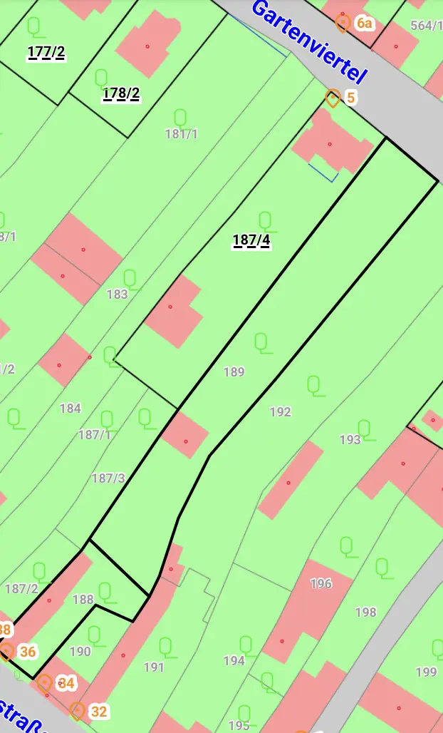 Grundstück mit Altbestand
