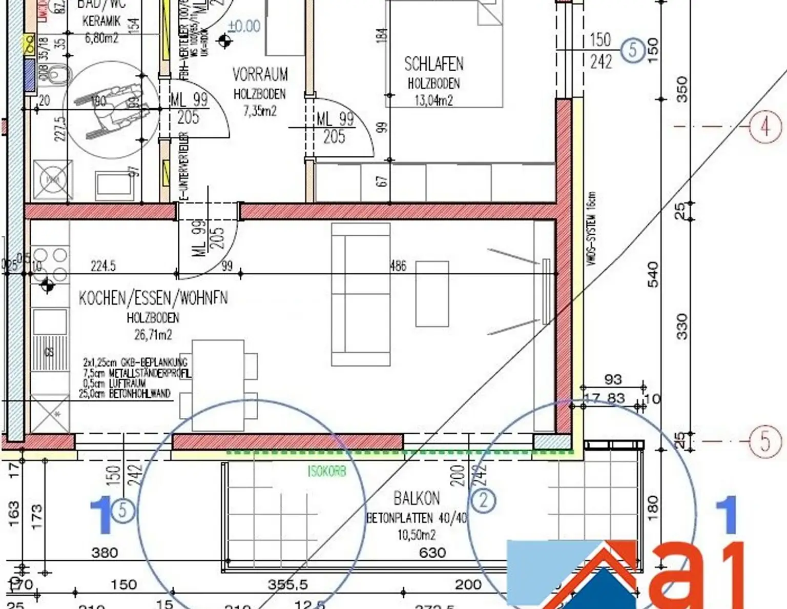Schöne 2- Zimmerwohnung mit Balkon und Parkplatz!
