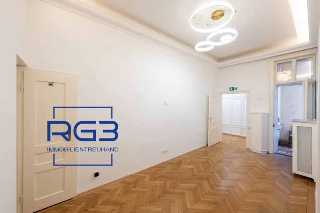 Repräsentatives Büro/Praxis in 1010 Wien mit 3 Zimmer & Balkon