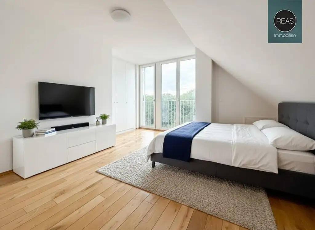 Provisionsfrei: Sehr gut ausgestattete Doppelhaushälfte mit Garten beim Theresa-Tauscher-Park! 5 Min. zum Donau Zentrum. 10 Min. zur UNO City. Parkplatz verfügbar!