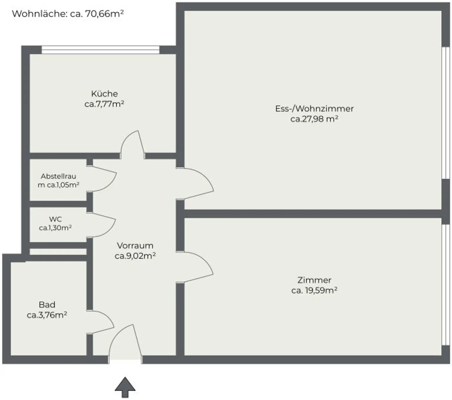 Zentral-gelegene 2-Zimmer-Wohnung mit Garagenplatz