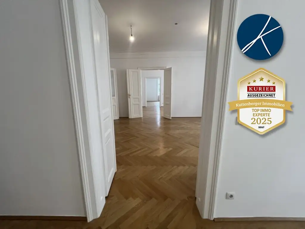 Nähe Stiftskirche (Mariahilfer Straße) U3 : Erstklassiges *Altbau-Juwel mit Balkon*