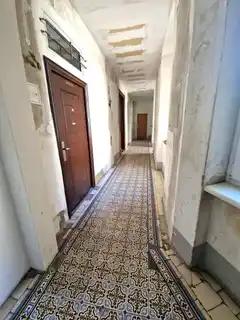 Blick zu den Wohnungen