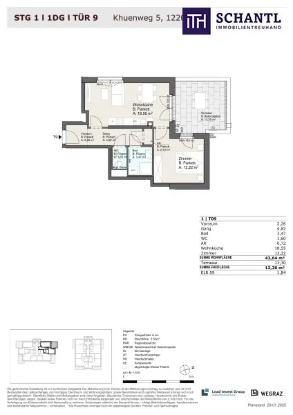Die perfekte Anlage - Beste Vermietbarkeit! Klimaaktiv Bronze! Ideale Kleinwohnung + Leben an naturnahen Gewässern! Ruhige Seitengasse + Luftwärmepumpe und Solaranlage + Garage!