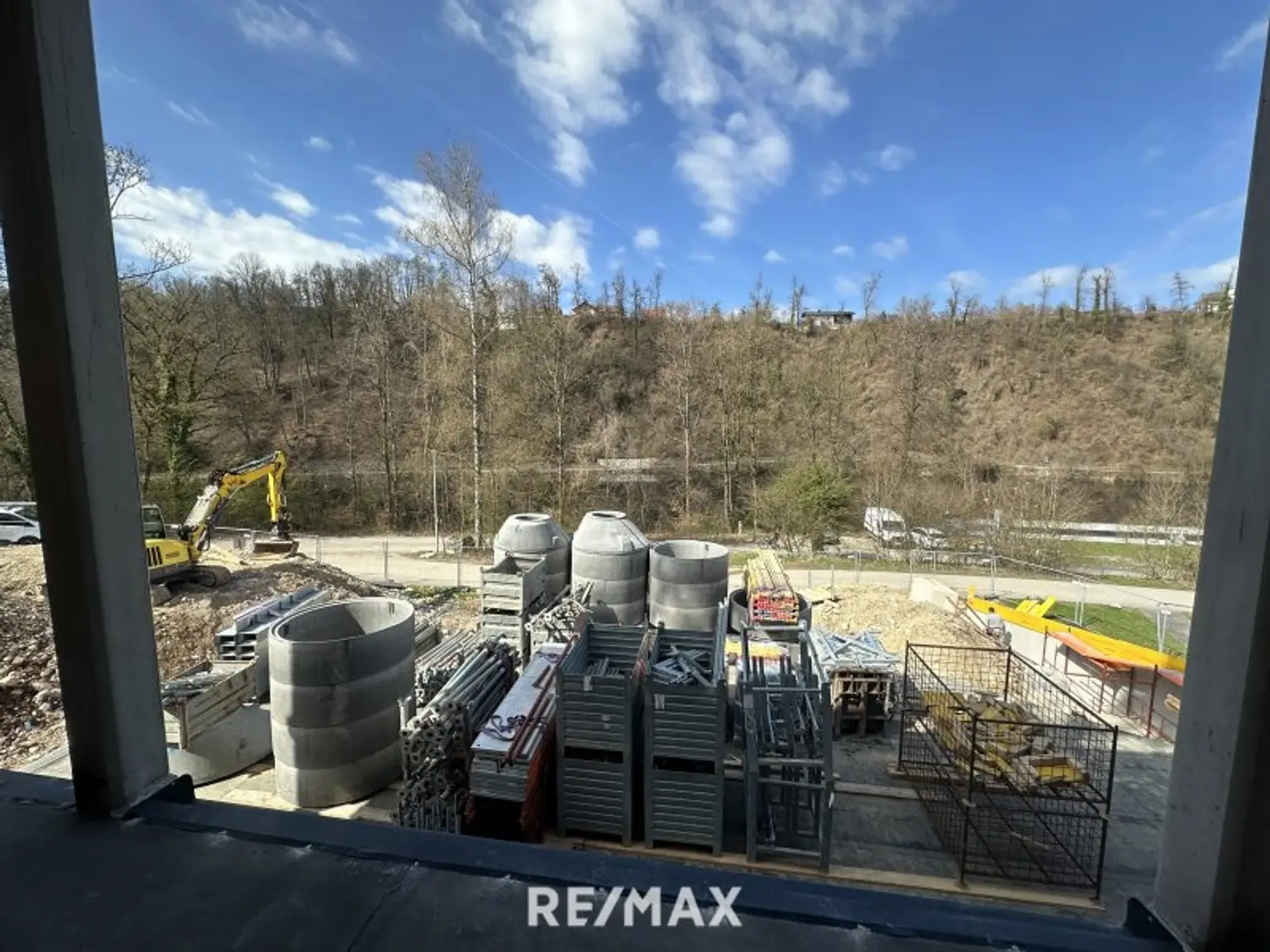 Baufortschritt Blick vom Balkon