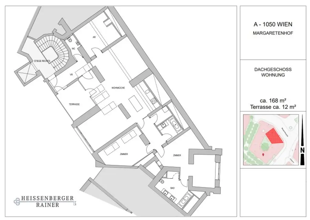WOHNEN IM MARGARETENHOF /// PILGRAMGASSE /// beeindruckende Dachterrassenwohnung in einzigartiger Lage